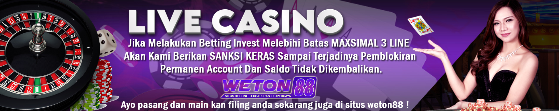 PERATURAN LIVE CASINO